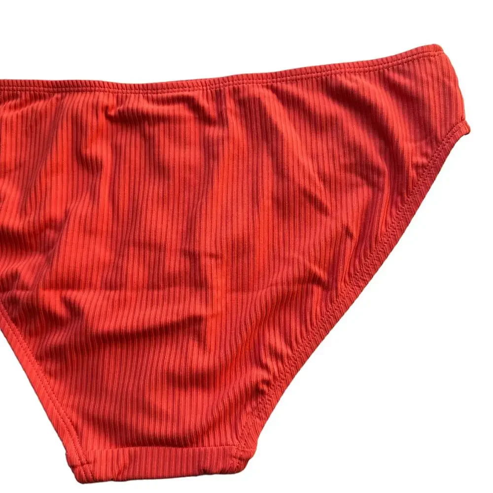andie swim bikini rib bottom orange sire women large